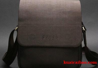 FEGER牛津布+牛皮男士单肩包
