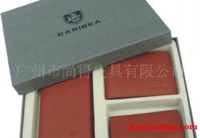 真皮套装、皮具包装组合、二件套皮具、三件套钱包